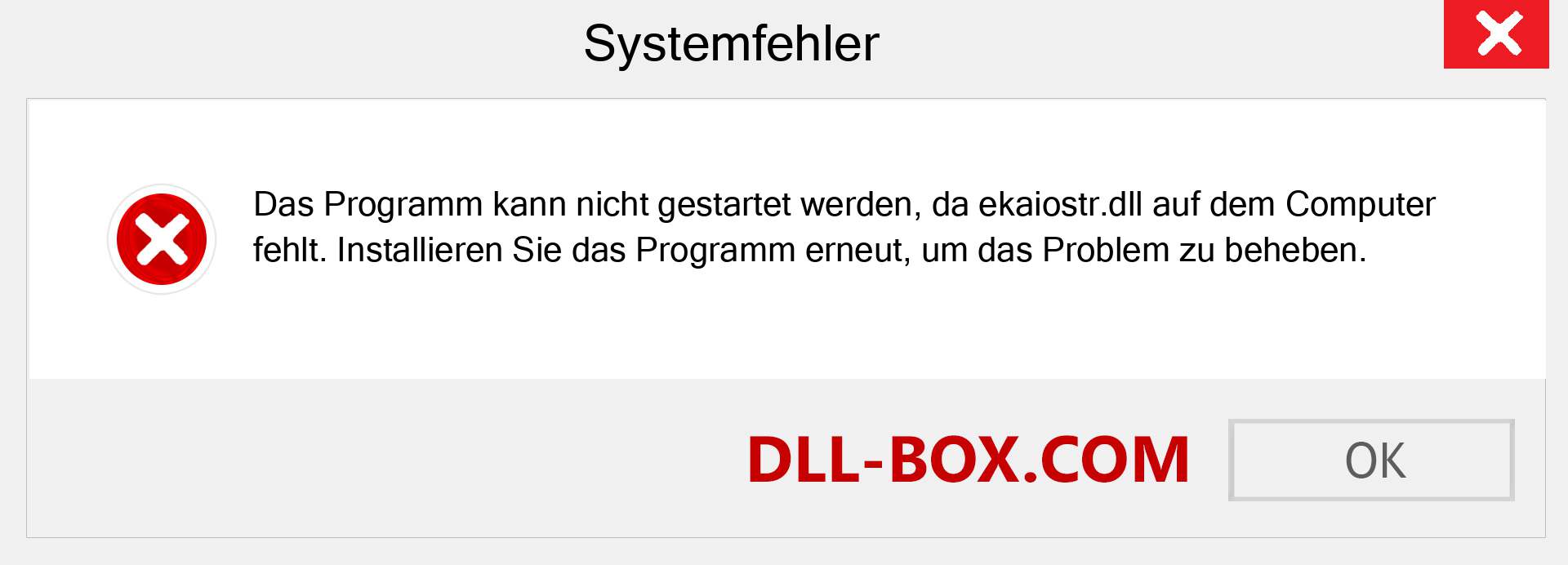 ekaiostr.dll-Datei fehlt?. Download für Windows 7, 8, 10 - Fix ekaiostr dll Missing Error unter Windows, Fotos, Bildern