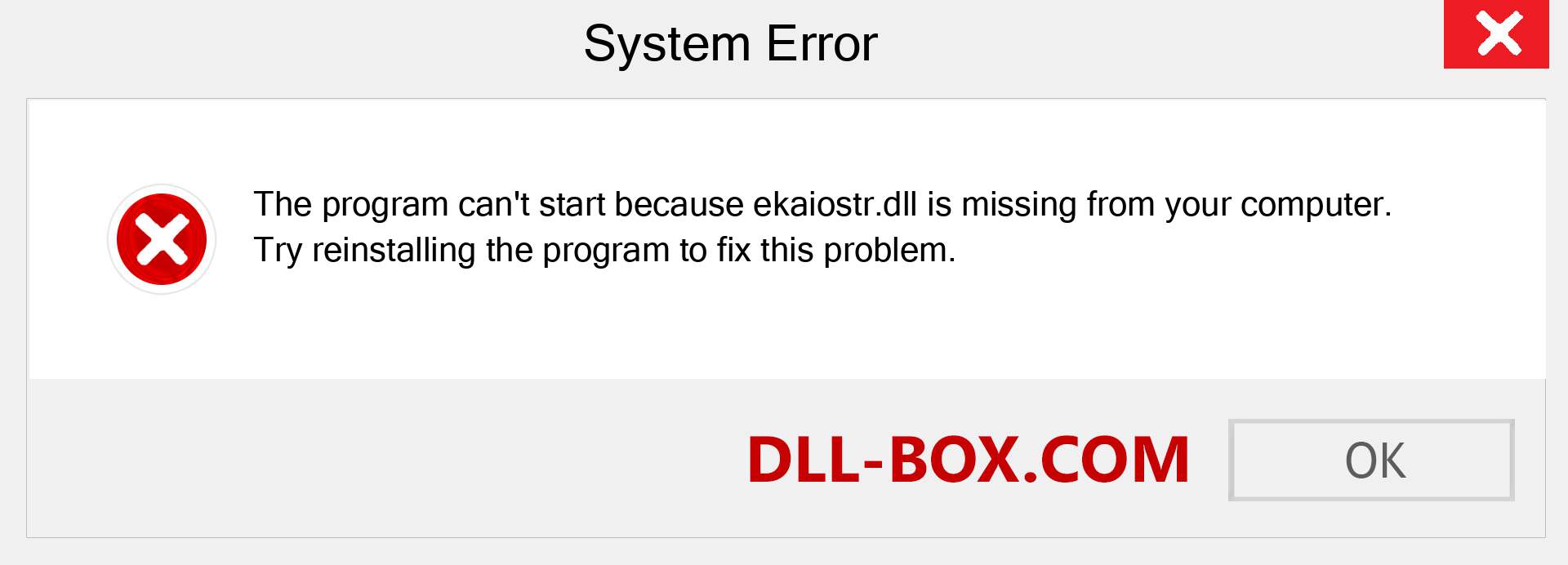  ekaiostr.dll file is missing?. Download for Windows 7, 8, 10 - Fix  ekaiostr dll Missing Error on Windows, photos, images