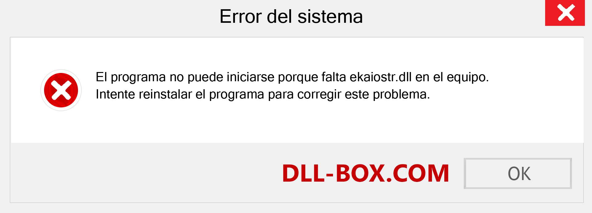 ¿Falta el archivo ekaiostr.dll ?. Descargar para Windows 7, 8, 10 - Corregir ekaiostr dll Missing Error en Windows, fotos, imágenes